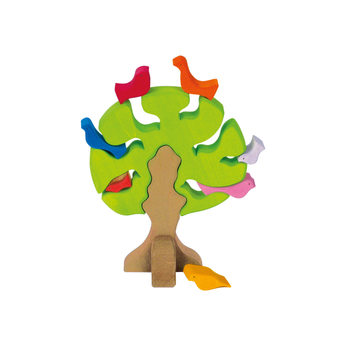 Vogelbaum, 9-teilig, bunt, hell